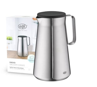 alfi DRIVE! 1.0l, caviar black mat, insulated jug made of double-walled, matte stainless steel, keeps hot for 12 hours, cold for 24 hours, screw cap, large opening, dishwasher-safe, BPA-free, on sale